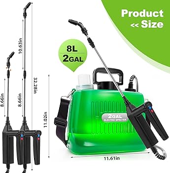 Amazon.com : Battery Powered Sprayer 2 Gallon, 2025 New